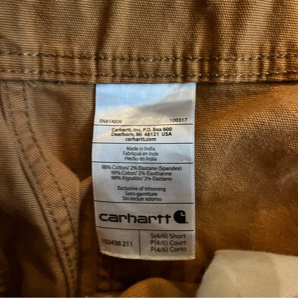 Carhartt Tan Overalls Bibs Double Knee Womens Small Short - Picture 2 of 7